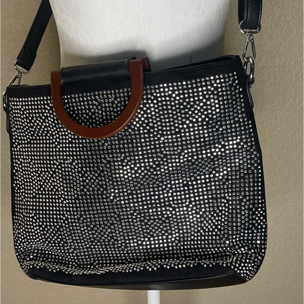 Rocking Steve Madden Rhinestone Shoulder Handbag - Picture 2 of 5